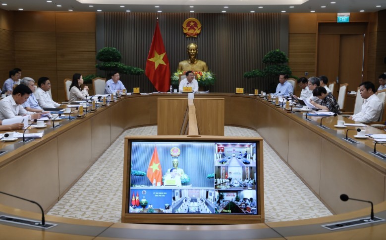 Phó Thủ tướng Thường trực Phạm Gia Túc làm việc về tình hình triển khai dự án 99Kl.app khuyến mãi hot Lào Cai - Hà Nội - Hải Phòng - Ảnh: VGP