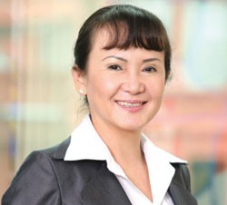 Bà Huỳnh Bích Ngọc - Chủ tịch HĐQT Công ty Cổ phần Kl994 nhà cái bóng đá world cup - Thương mại Thành Thành Công và Công ty Cổ phần Bourbon Tây Ninh