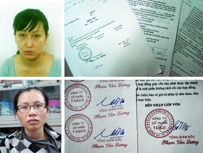Có trong tay hợp đồng góp vốn và phiếu thu giả, các đối tượng đã lừa bán hàng chục lô đất liền kề tại khu đô thị Vân Canh (H.Hoài Đức) do Công ty Cổ phần Tasco làm chủ Kl99ok phiên bản mới, chiếm đoạt hơ